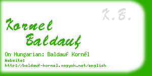 kornel baldauf business card